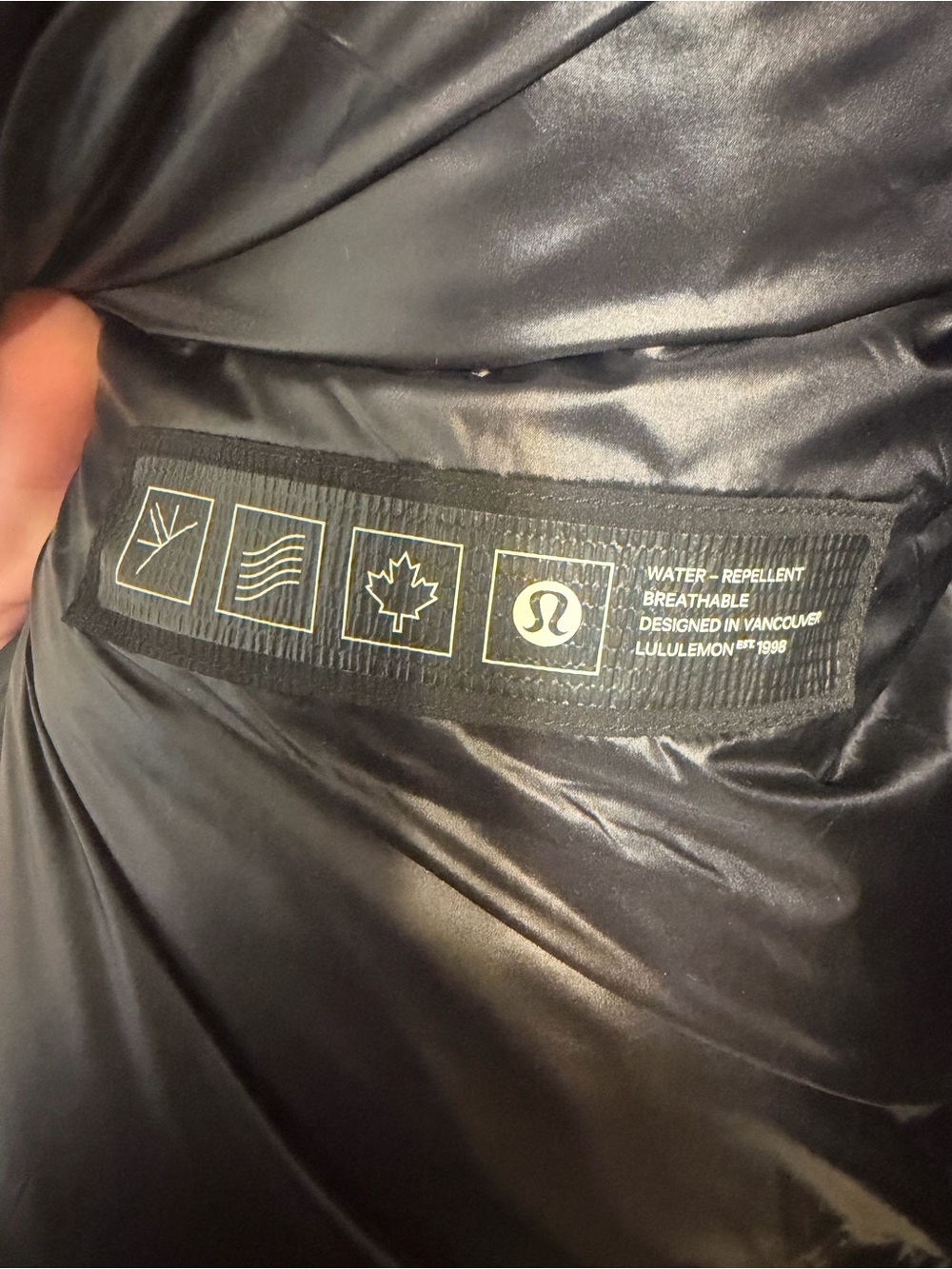 Lululemon Waterproof Down Long Parka Black Size XL Calf Length Winter Coat - Picture 10 of 12